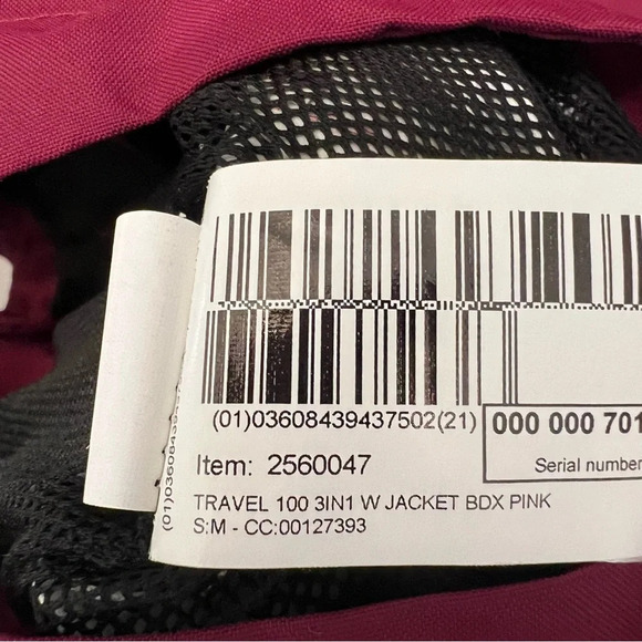 Decathlon Women’s Waterproof Forclaz Travel Rain Jacket Cranberry Red Small Fall - Picture 7 of 8